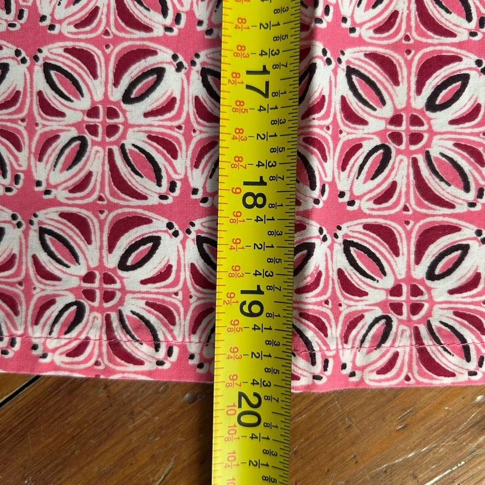Set of 6 Napkins, Pink‎ Patterned Cotton Napkins 6, 20” square